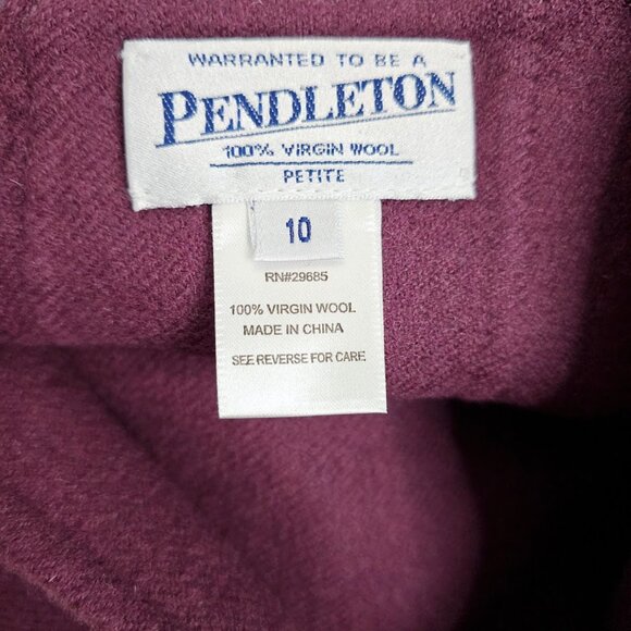 PENDLETON 100% Wool Skirt PURPLE GREEN PINK RED PLAID size 10 p Twee Classic - Picture 7 of 7